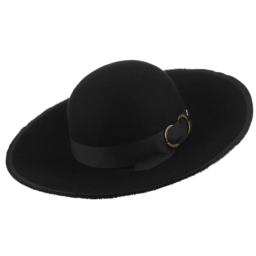 

Европейская и американская Женская шляпка из шерсти Fedoras, Женская шляпка с широким углам, модная кепка в стиле ретро для вечеринки, банкета, ...
