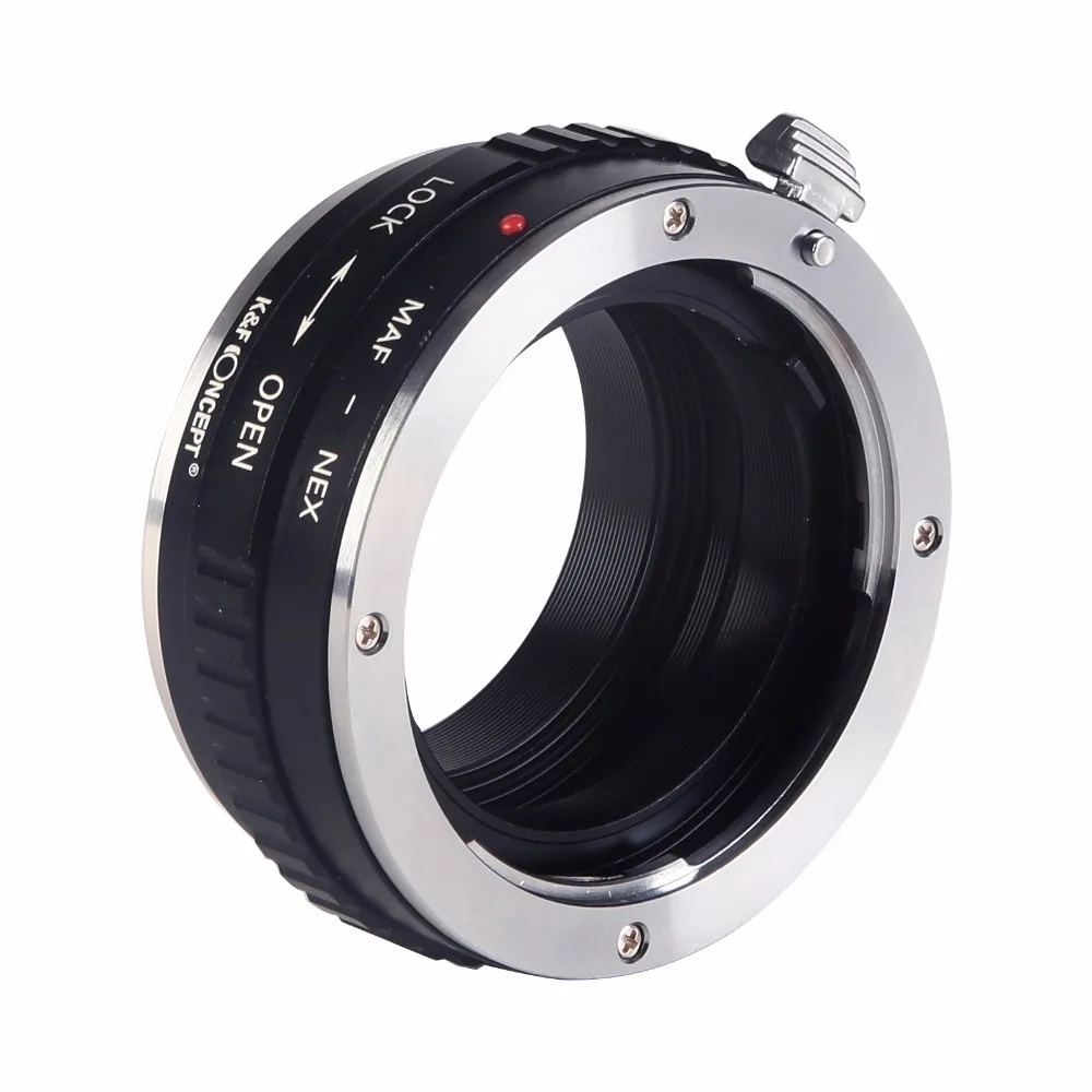 K& F концепция для MINOLTA(AF)-NEX Крепление объектива переходное кольцо алюминиевый и медный материал для объектива Minolta AF к корпусу камеры NEX