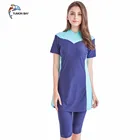 2018 новый летний стиль Мусульманский купальник с коротким рукавом женский Исламский купальник Исламская одежда