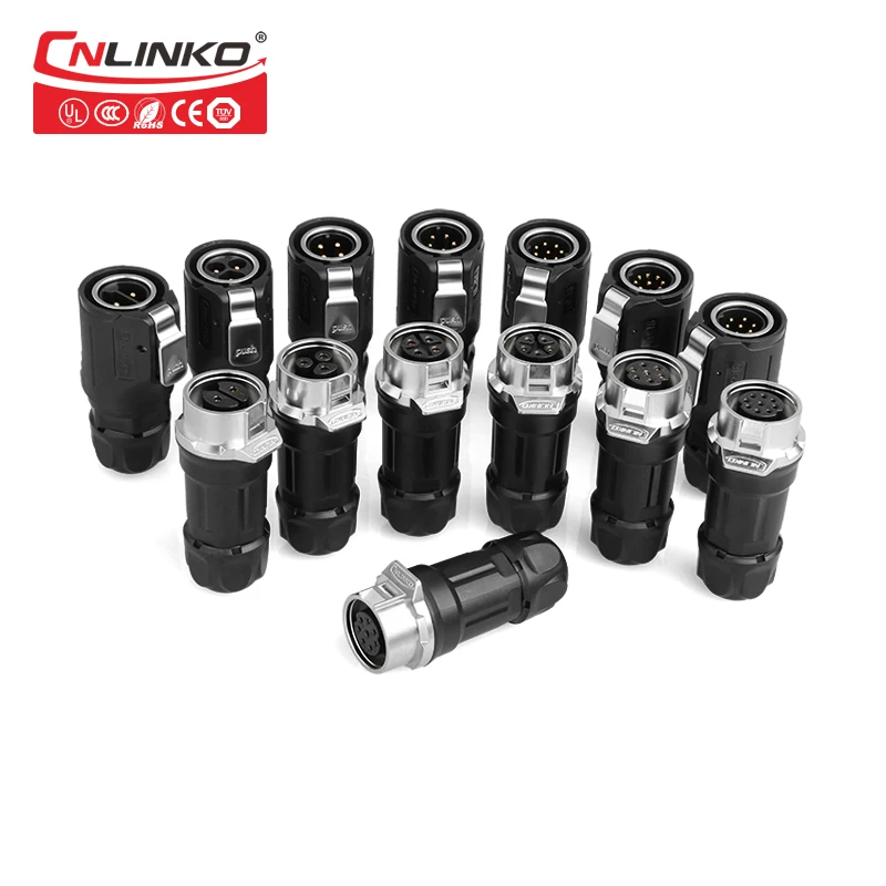 Cnlinko 3 Pin M16 10A IP67 Водонепроницаемый светодиодный разъем питания проволока