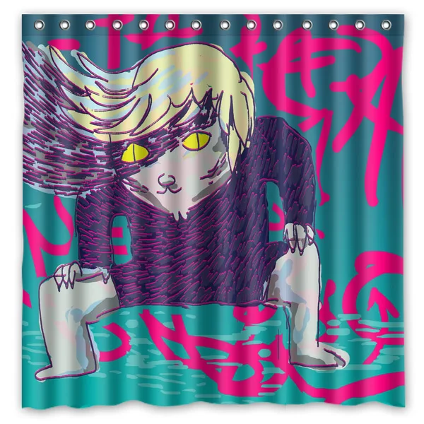 Водонепроницаемая штора Shintaro Kago для душа 180x180 см 12 белых крючков|bath shower curtains|fashion