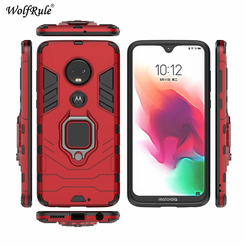Магнитный чехол-держатель для Motorola Moto G7 Plus прочный металлический чехол-подставка