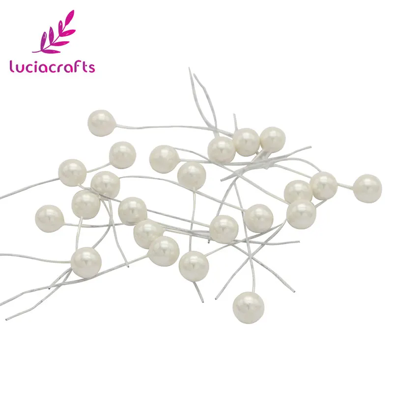 Lucia crafts 50 шт./лот мини пластиковые поддельные металлические цветные Ягоды Искусственные цветы DIY Рождественский подарок украшения для дома A0602