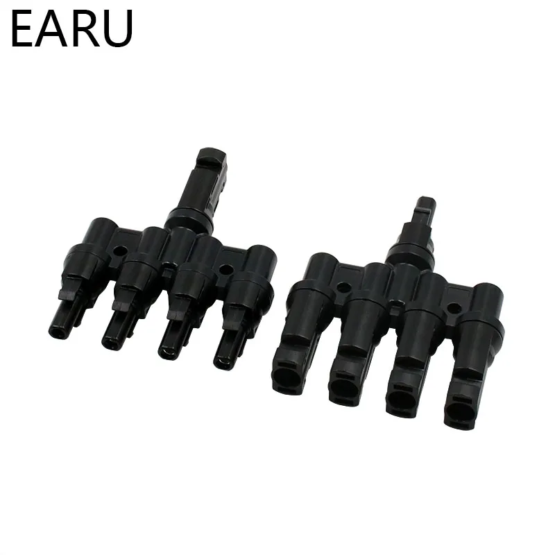 1 pair M/FM Solar Panel 4 to T Branch 30A PV System Waterproof IP67 Connector Coupler Combiner Cable Wire | Обустройство дома