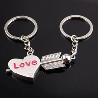 6 pairlot cute heart key and lock couple keychain women trinket key chains on pants male jewelry wedding valentines day gift