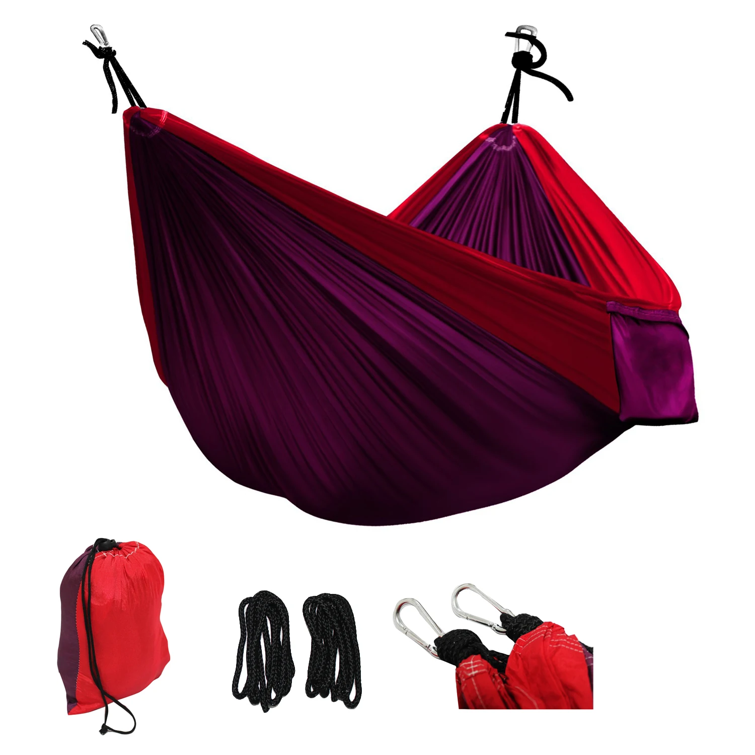 

Parachute Cloth Portable Double Person Hammock Leisure travel mix color Hammock Camping Survival Hammock camping mat