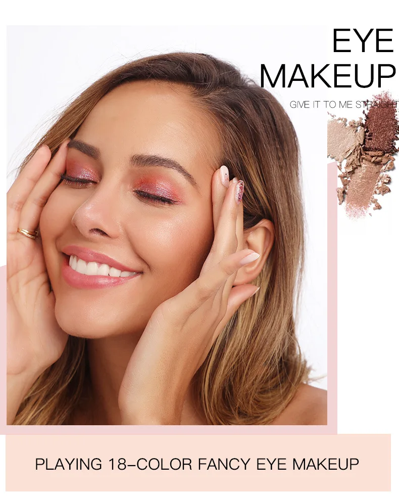Goddess high light fish scales 18 color eyeshadow disc polarized flash matte pearlescent earth eye makeup tray |