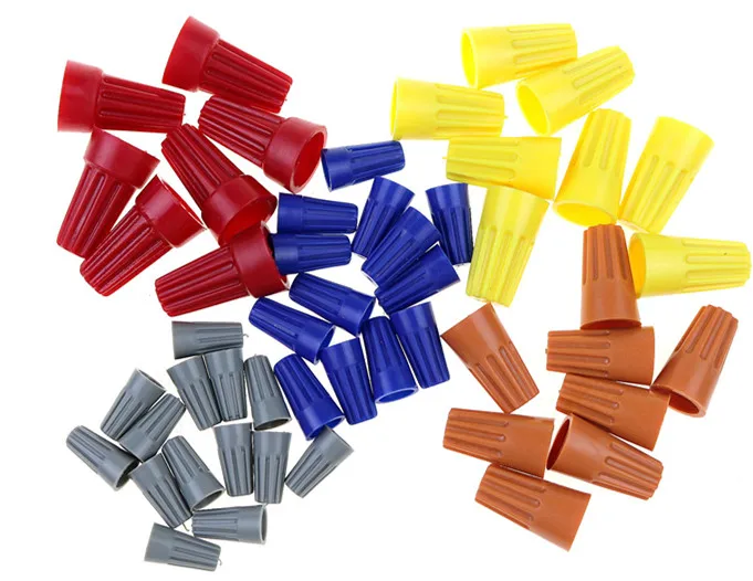 70 шт./компл. электрическая твист гайка соединитель крышка клемм Spring 5 видов цветов