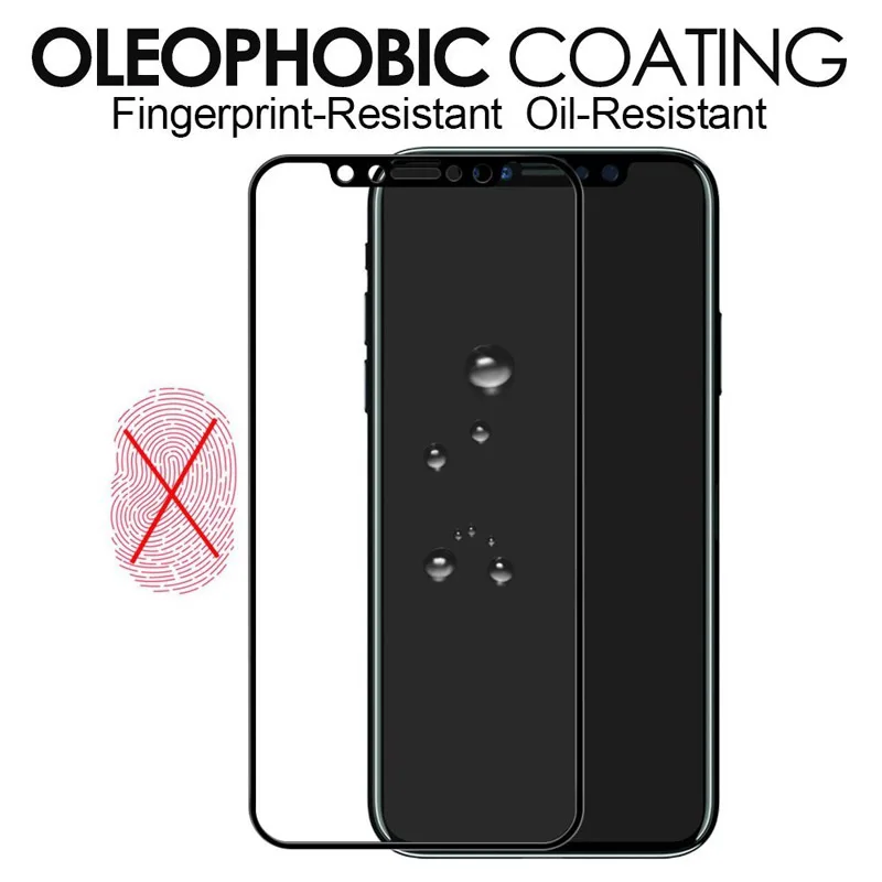 Полноэкранная защитная пленка из закаленного стекла для iPhone X XR XS Max 8 7 Plus 6 6s 5 SE