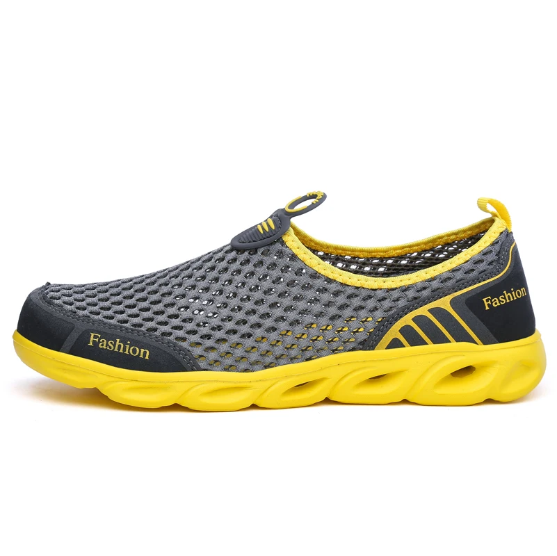 Men Casual Shoes Summer Fashion Men's Breathable Slip On Mesh Soft Comfortable Size 45 | Обувь