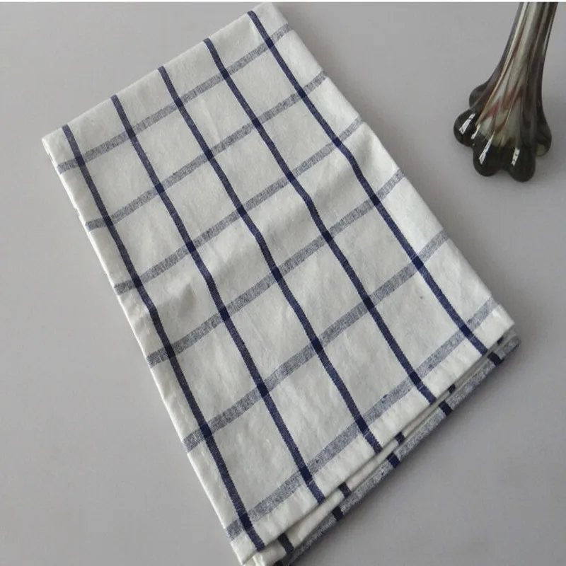 Полосатая кухонная салфетка подставка льняная полосатая клетчатая скатерть