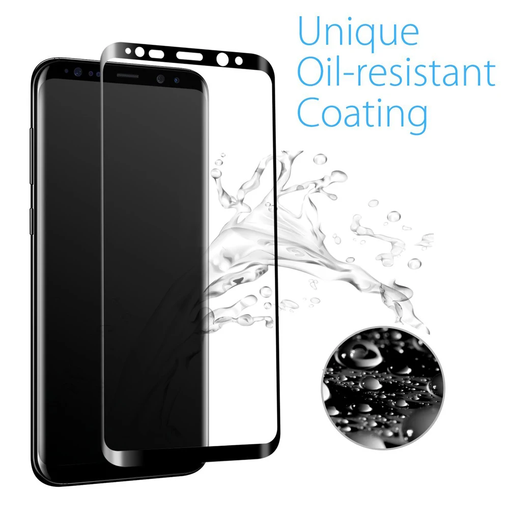 Tempered Glass Screen Protector For Samsung Galaxy s9 Plus 3D Curved Full Cover Protective Film | Мобильные телефоны и
