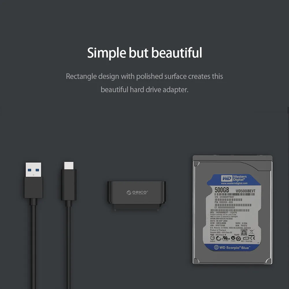 ORICO 2 5 дюймовый жесткий диск SSD адаптер USB3.0 Type A к Micro B C SATA3.0 HDD кабель JMS578 чип