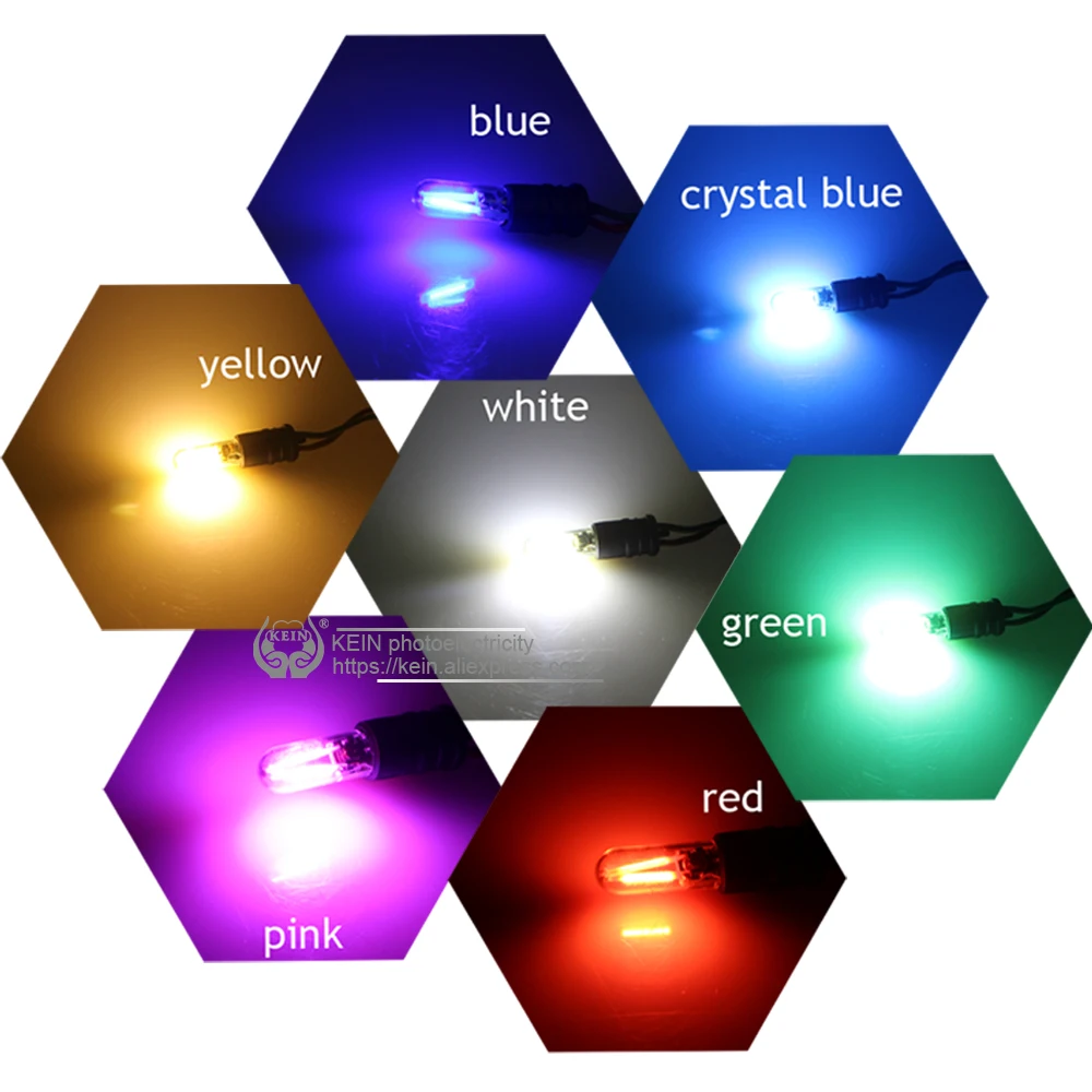 KEIN 2 шт. 12 В 24 w5w led t10 автомобильный светильник 501 194 168 COB Автомобильные дневные