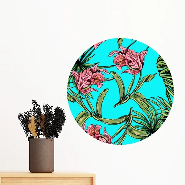 

Flower Plant Leaf Blue Sky Happy Removable Wall Sticker Art Decals Mural DIY Wallpaper for Room Decal