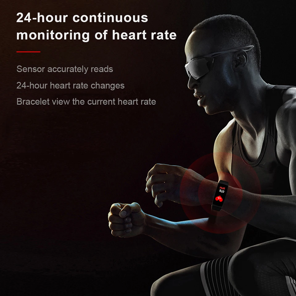 

Fitness Bracelet CK17 Pedometer Sports Band for Men Women Heart Rate Measurement Sleep Monitor Activity Tracking Smart Wristband