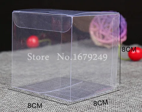 8*8*8 см/прозрачная коробка пластик ПВХ коробки для кондитерских изделий печенья