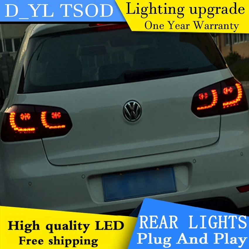 D_YL автомобильный Стайлинг для VW Golf 6 задсветильник s 2009-2012 R светодиодные задние