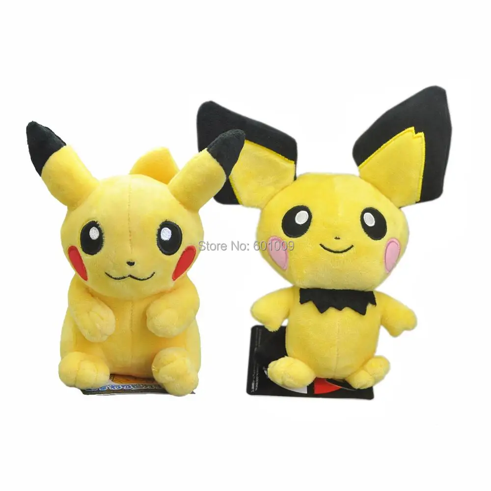Pichu Pika 20 см плюшевая кукла для кукол животных мягкие подарки детей розничная