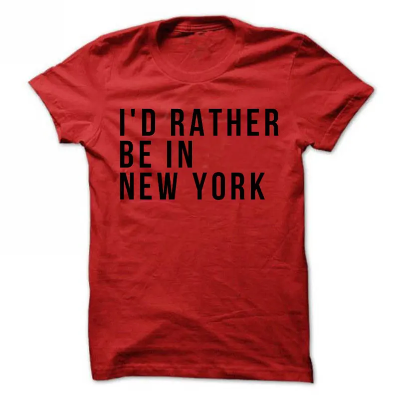 Я предпочитаю быть в Нью Йорке футболка Йорка с надписью I love New York больше