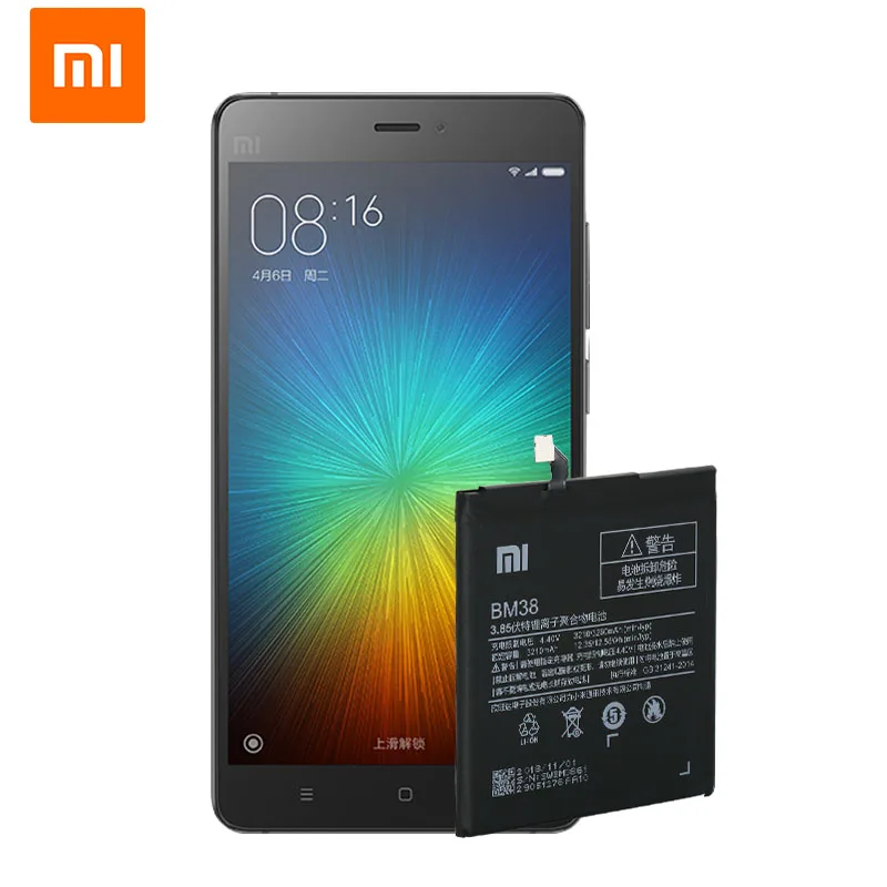 Original Xiaomi 4S Battery BM38 3260 mAh for Mi Mi4S High Quality Phone Replacement Batteries | Мобильные телефоны и