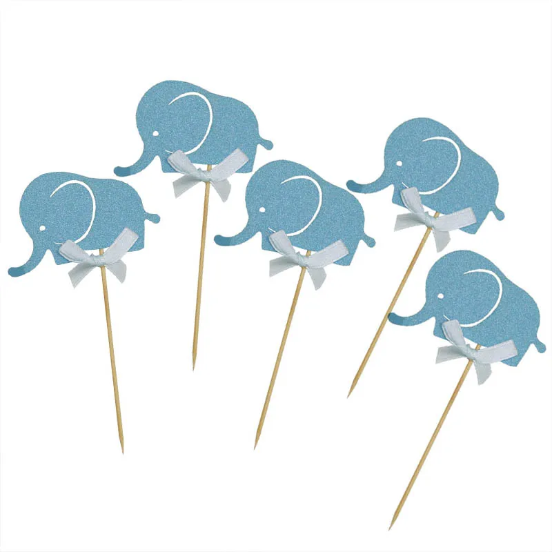 cake topper blue Детские вечерние украшения для душа, набор для мальчиков/девочек, детские воздушные шары, баннеры, украшения для детского дня рождения, сделай сам - Цвет: cake topper blue