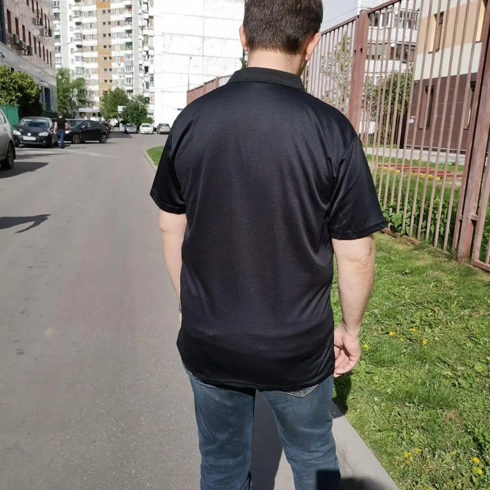 Рубашка поло мужская хлопковая рубашка с коротким рукавом летняя спортивная