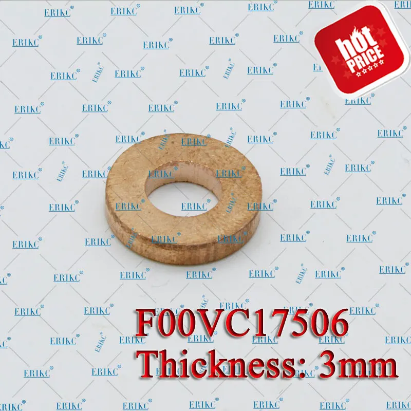ERIKC 10 шт./лот Common Rail Топливные форсунки медные шайбы F00VC17504 дизель сопла тепловой щит F00VC17503 F00VC17505 для BOSCH - Цвет: F00VC17506  3mm
