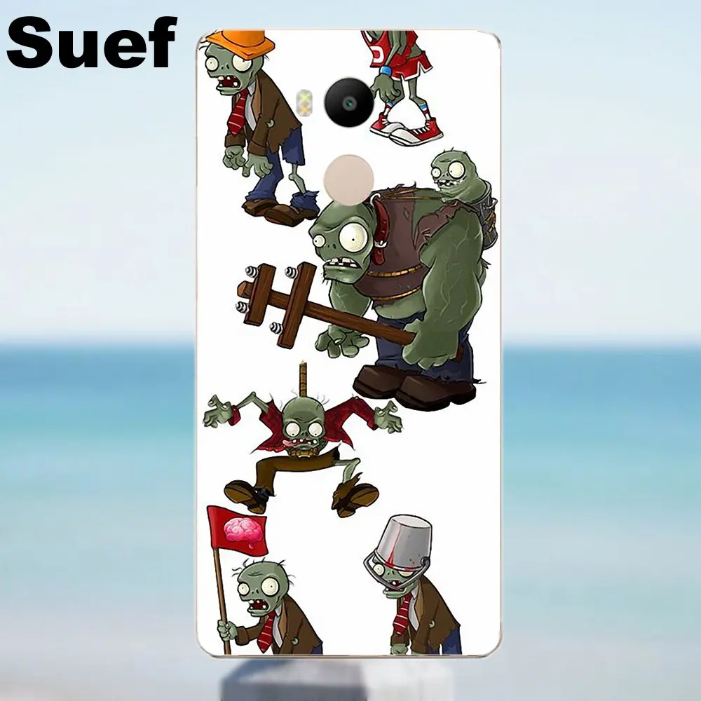 Suef Plants Vs Zombies ТПУ лучшие чехлы для Xiaomi Redmi 4 3 3S Pro Mi3 Mi4 Mi4i Mi4C Mi5 Mi5S Mi Max Note 2 4|case for xiaomi|case