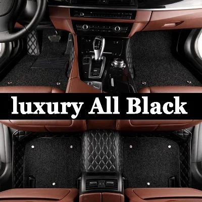 luxury All black "Пользовательские подходящие автомобильные коврики для Mercedes Benz W164 W166 ML GLE ML350 ML400 ML500 GLE300 GLE320 GLE400 GLE450 лайнер - Название цвета: luxury All black