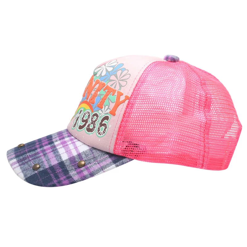 2016 Girl Eternity Life Floral Plain Mesh Hat Trucker Cap Summer Hats Children Caps Baseball cap 3-12 Ages | Спорт и развлечения