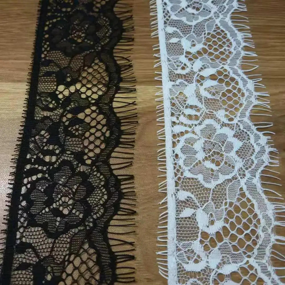

High Quality Beautiful White Lace Ribbon Tape 60MM Lace Trim DIY Embroidered For Sewing Decoration lace fabric 3yards/pcs