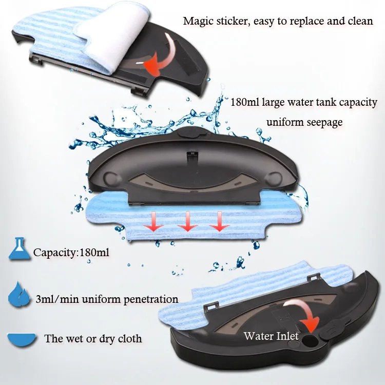 Smart Robot Vacuum Cleaner D5501 Wet And Dry Mop With180Ml Large Water Tank Auto Cyclone Dust Collector Cordless Floor Sweepers | Бытовая