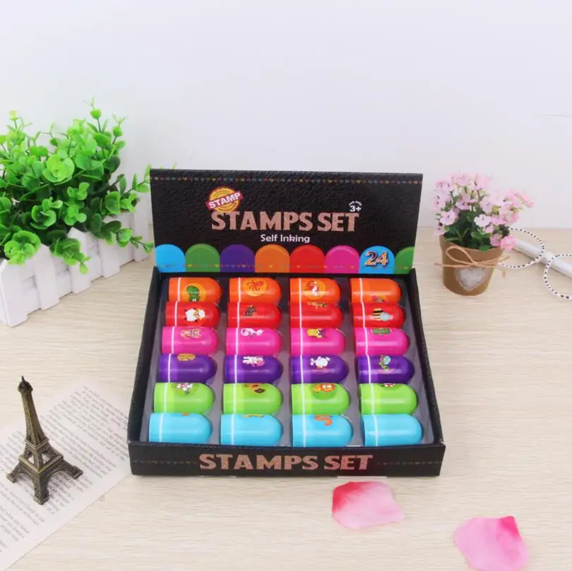 6pcs/set DIY Cute Cartoon Diary Seal Stamps Set Children Funny Creative Animals Drawing Toy Sets WYQ | Игрушки и хобби