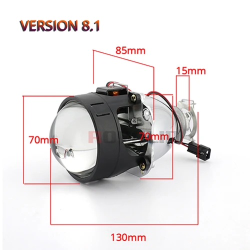 ROYALIN новейшие линзы 2,5 ''Bi-xenon HID H1 проектор Объектив LHD VER 8,1 для H1 H4 H7 авто освещение модифицированное авто-Стайлинг использование лампы H1 - Цвет: No shrouds