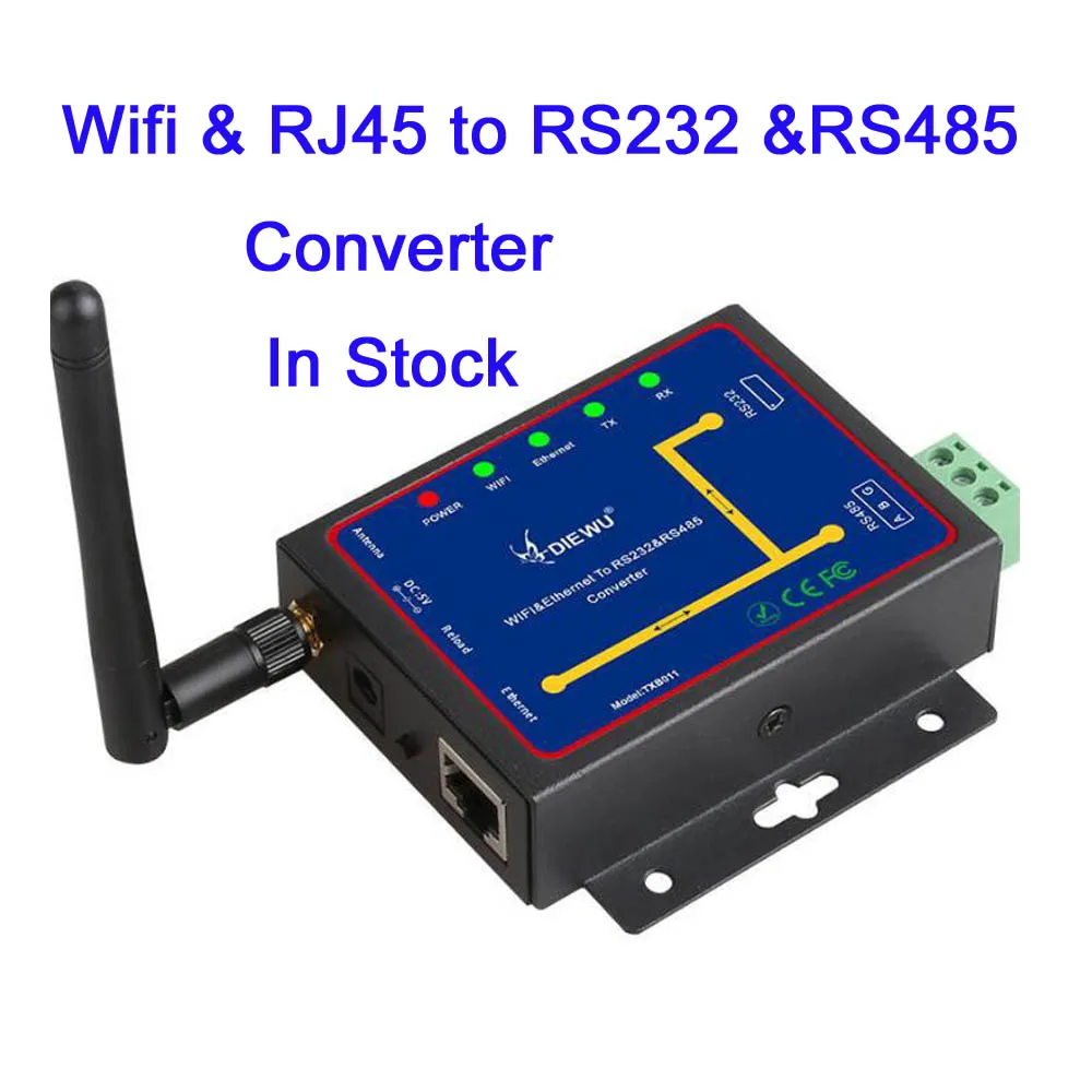 Модуль преобразователя Wi-Fi и Ethernet RJ45 в RS232 RS485 модуль интерфейса