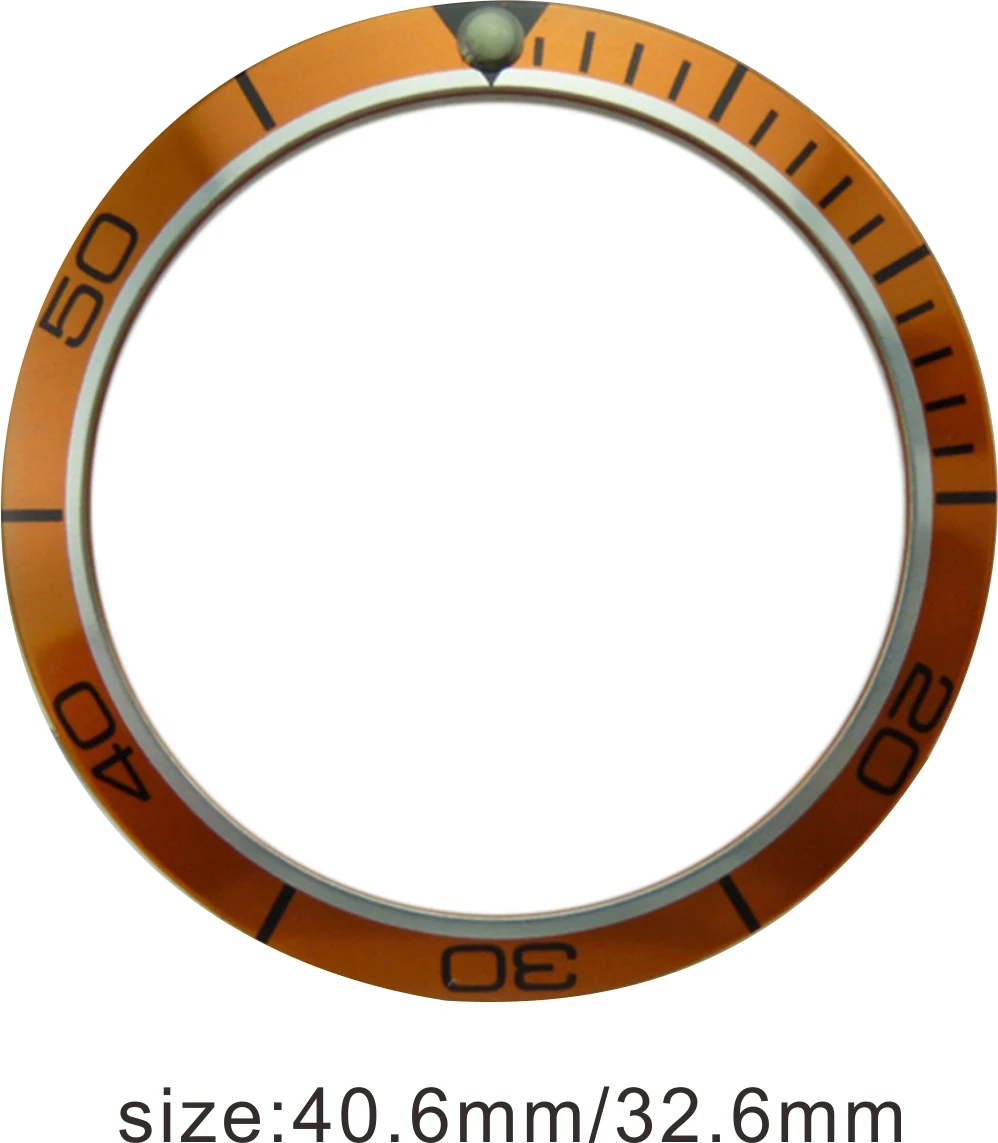 Большой размер Оранжевый Океан Смотреть рамка вкладыш|watch bezel inserts|bezel insertwatch |