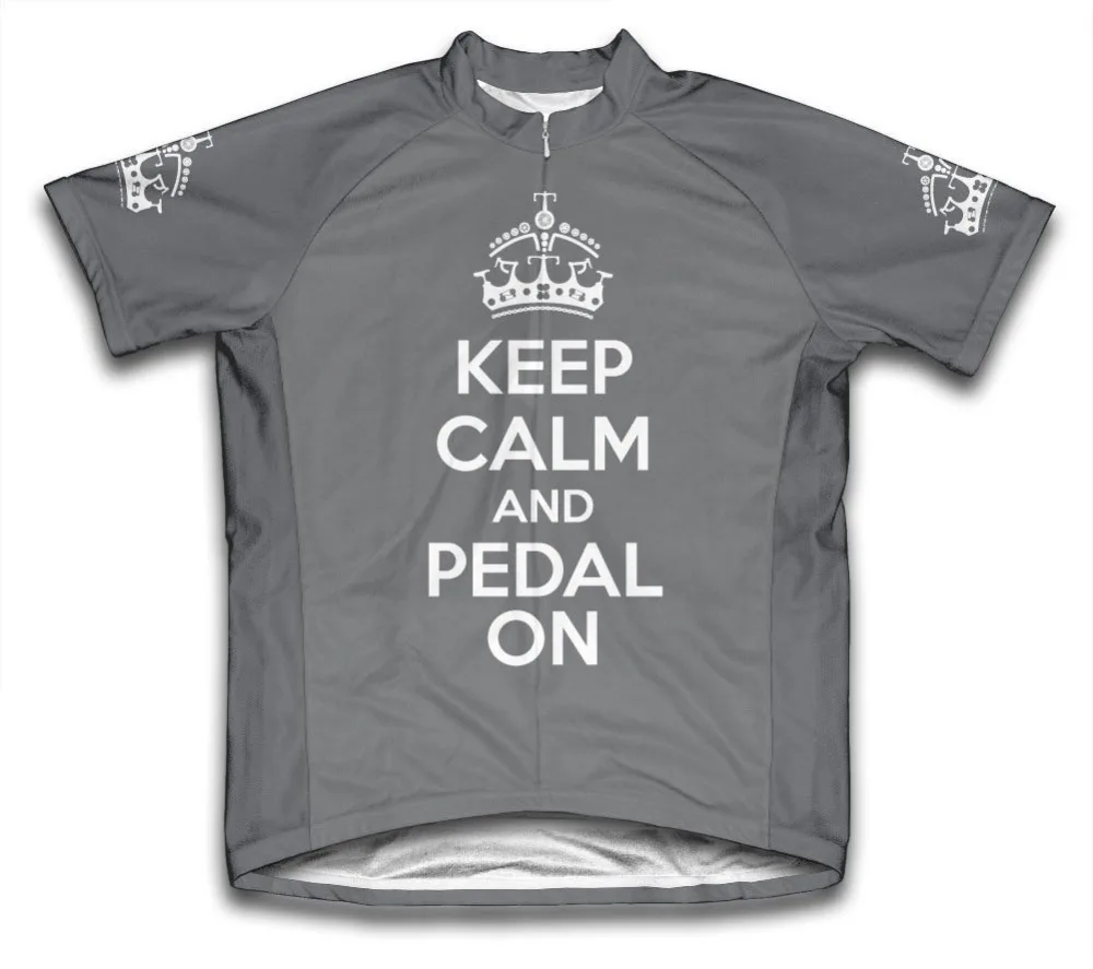 Новинка 2021 синяя забавная велосипедная футболка с надписью Keep CALM AND RIDE на