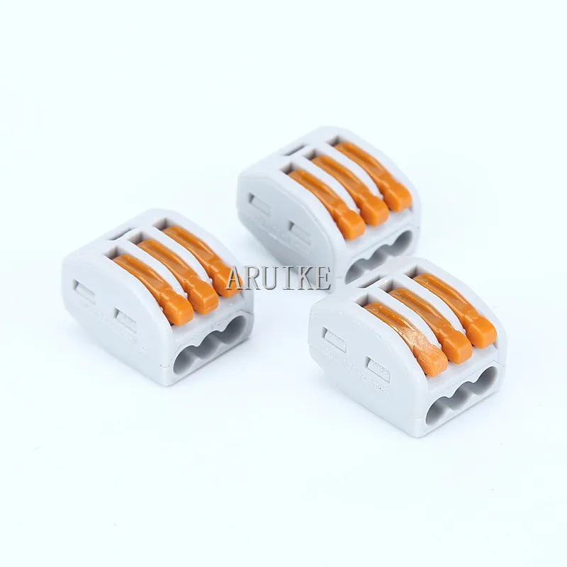 5-50pcs Type 222-412 222-413 222-415 Universal Compact Wire Wiring Connector Conductor Terminal Block With Lever AWG 28-12 | Обустройство