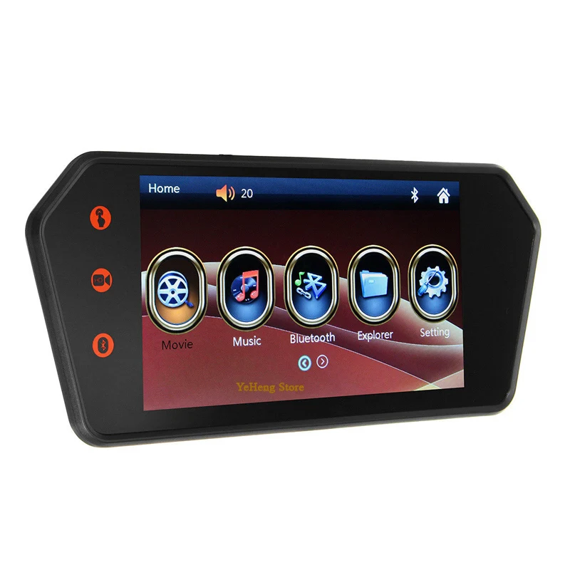 7 дюймовый автомобильный монитор 1080p TFT зеркало с Bluetooth MP5 и 2 4G беспроводная CCD