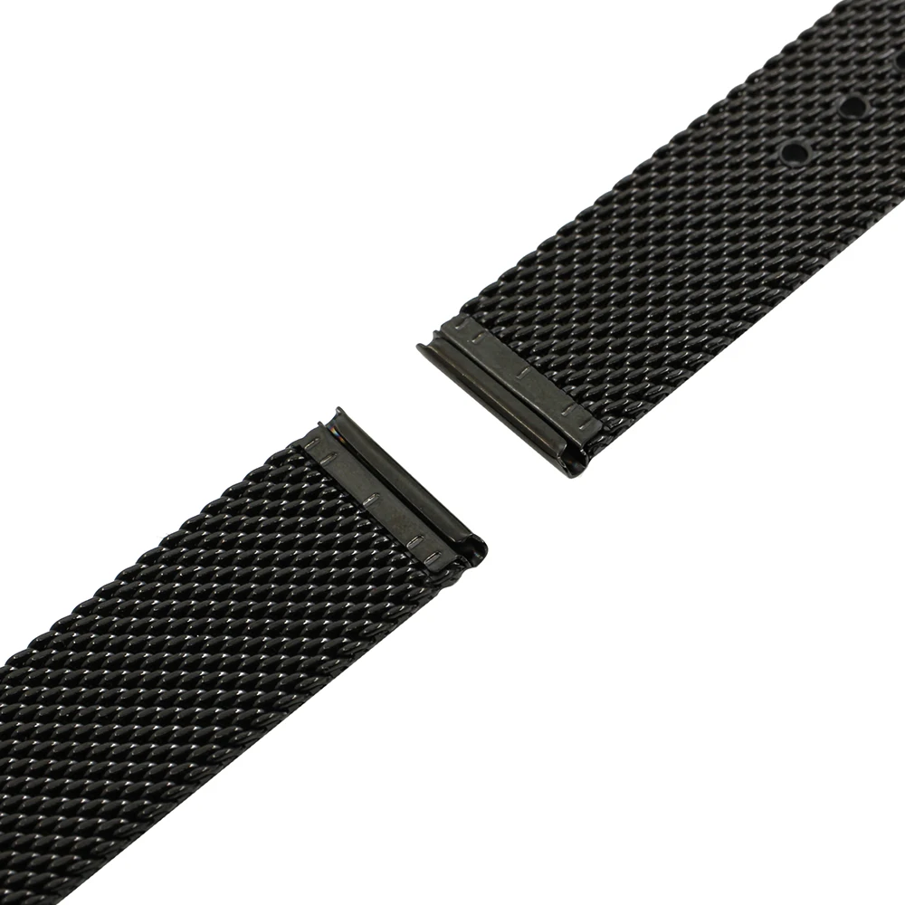 Stainless Steel Watch Band 22mm for Asus ZenWatch 1 2 Men WI500Q WI501Q Pin Clasp Strap Wrist Loop Belt Bracelet Black Silver