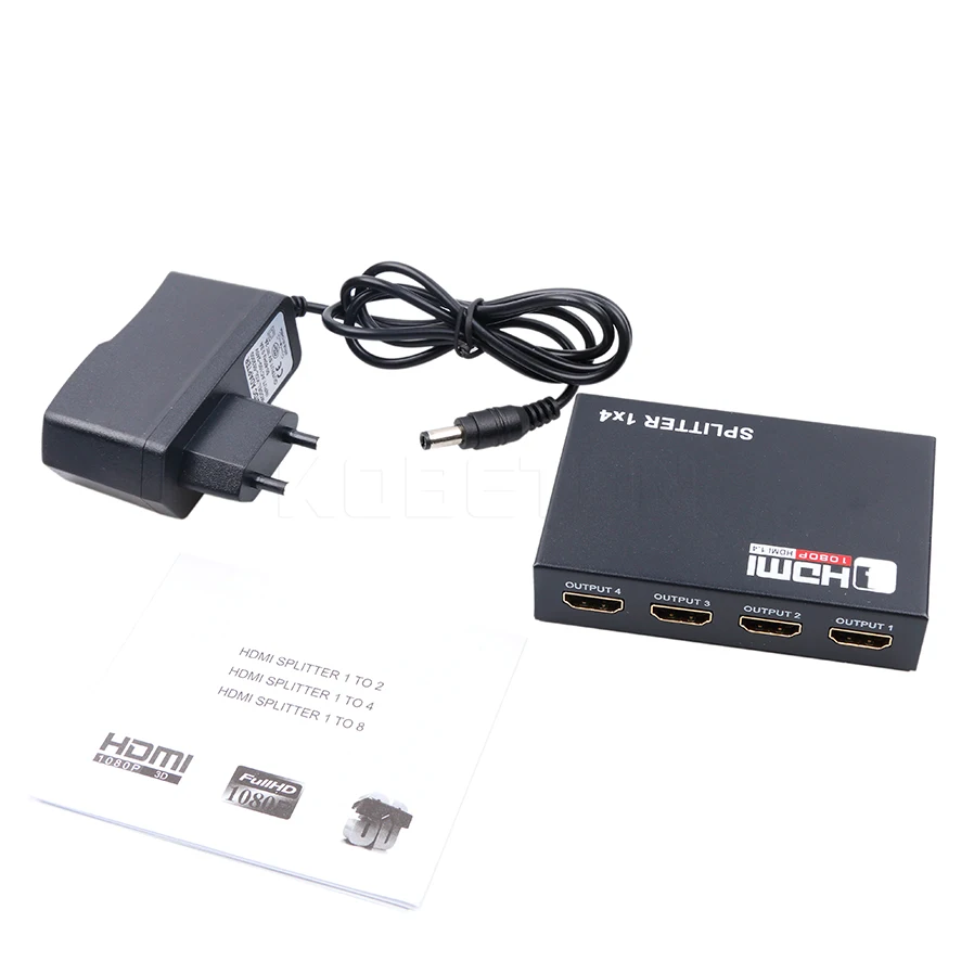 Kebidu 1 в 4 выхода порта Hdmi совместимый концентратор ретранслятор усилитель 3D 1080p с