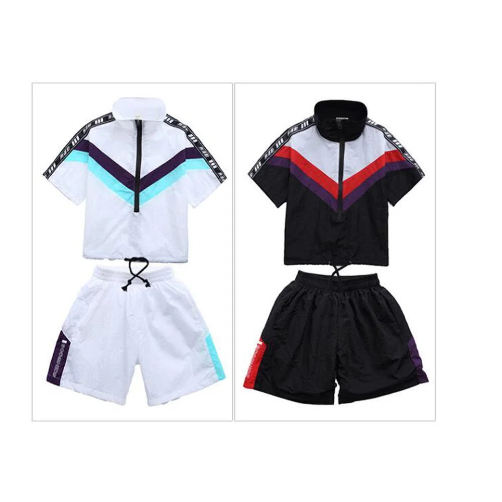 Детская Одежда для танцев в стиле хип хоп свитер мальчиков и девочек штаны бега