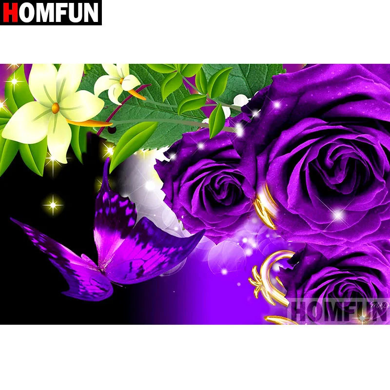 

Алмазная 5d-картина HOMFUN «Цветочный пейзаж», вышивка крестиком, полное покрытие, квадратные/круглые, для домашнего декора, A11065