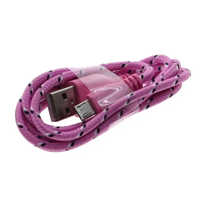 1 м тканевый Плетеный Micro USB кабель для зарядки и синхронизации данных Galaxy S5 S4 S3 Note 2