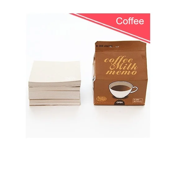 Coffee Белый молочный Памятка Мини Цветные Стикеры для заметок зеленый чай кофе банан бумажный блокнот Канцтовары офисный школьный принадлежности F305 - Цвет: Coffee