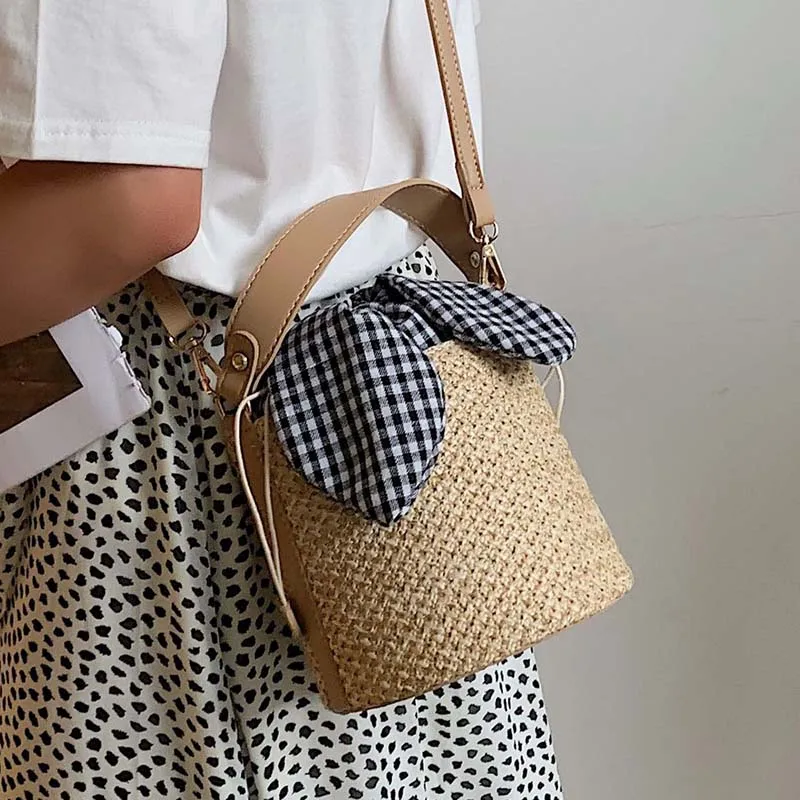 Модная ручная соломенная сумка легкая Повседневная Сумка-ведро женские шарфы