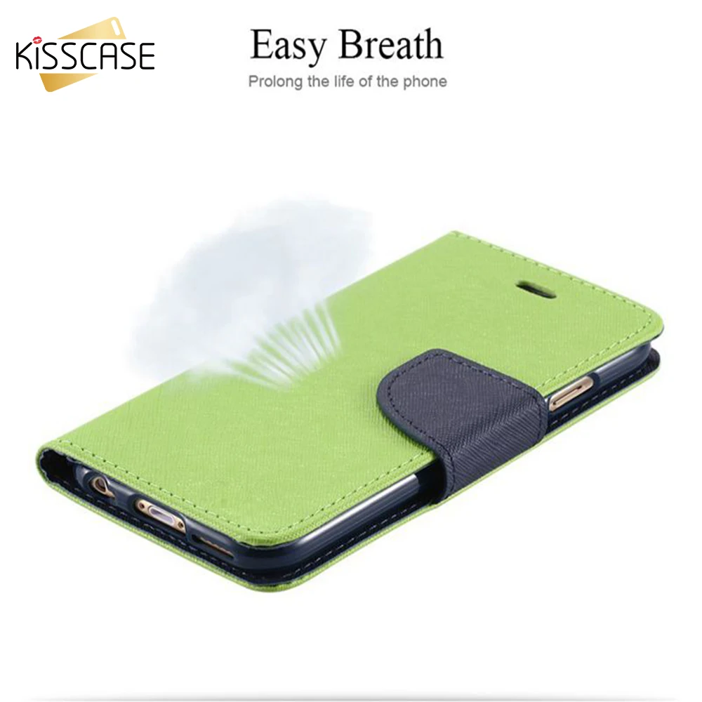 Кожаный чехол KISSCASE с откидной крышкой и отделениями для карт кобура телефона iPhone