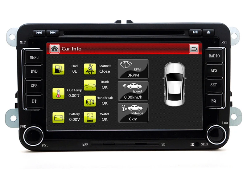 7 дюймовый GPS DVD с 3G WIFI для Skoda Fabia/ Superb VW Volkswagen Golf/5/6/7/ Passat B6/B7/CC / Touran/ Polo Tiguan/ Jetta |