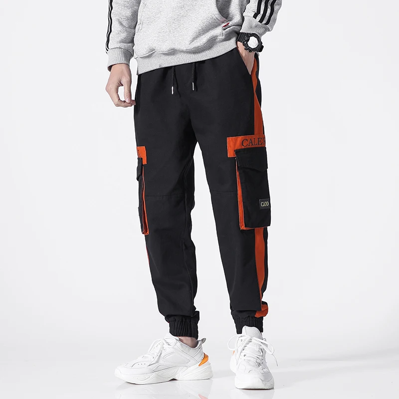 

2019 Autumn Side Pockets Men's Cargo Harem Pants Hip Hop Casual Male Joggers Trousers Fashion Casual Streetwear Pants ABZ482
